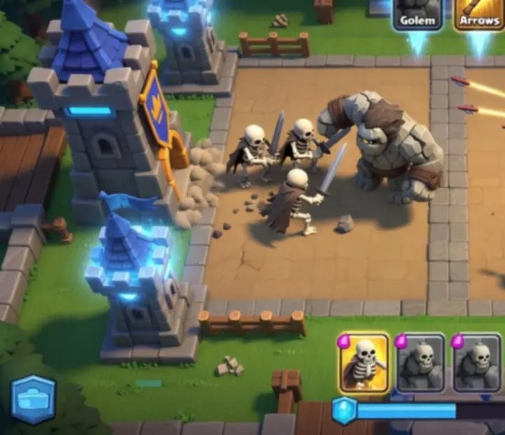 Walka na jednej z początkowych aren Clash Royale